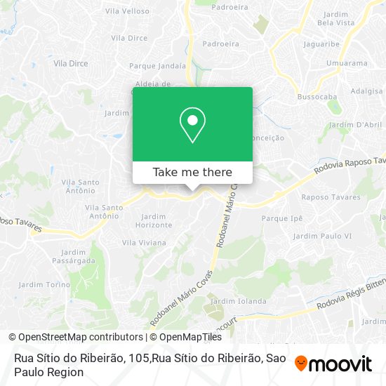 Rua Sítio do Ribeirão, 105,Rua Sítio do Ribeirão map