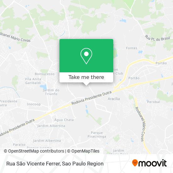 Rua São Vicente Ferrer map