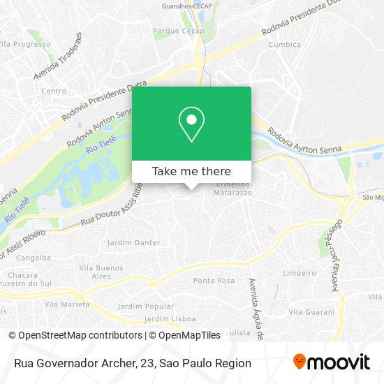 Rua Governador Archer, 23 map