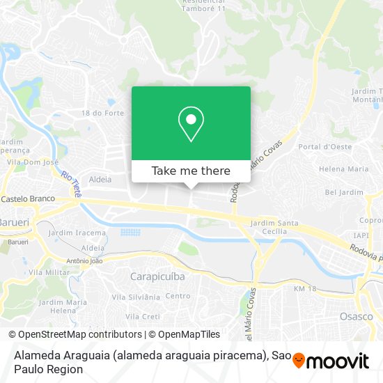 Alameda Araguaia (alameda araguaia piracema) map