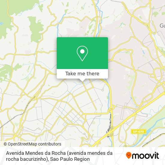 Mapa Avenida Mendes da Rocha (avenida mendes da rocha bacurizinho)