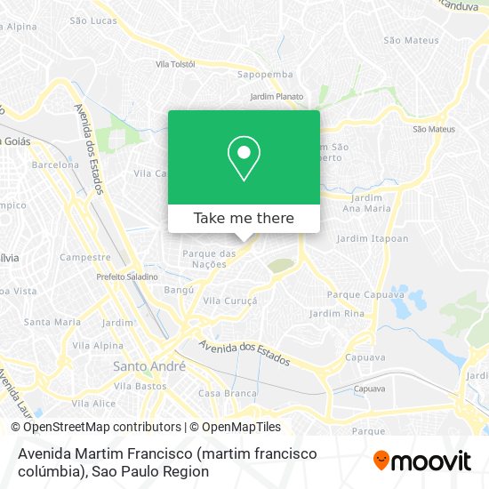 Mapa Avenida Martim Francisco (martim francisco colúmbia)