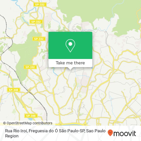 Mapa Rua Rio Iroí, Freguesia do Ó São Paulo-SP