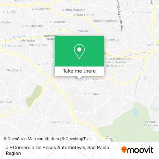 J.P.Comercio De Pecas Automotivas map