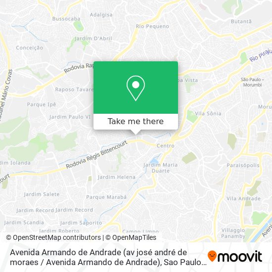 Mapa Avenida Armando de Andrade (av josé andré de moraes / Avenida Armando de Andrade)