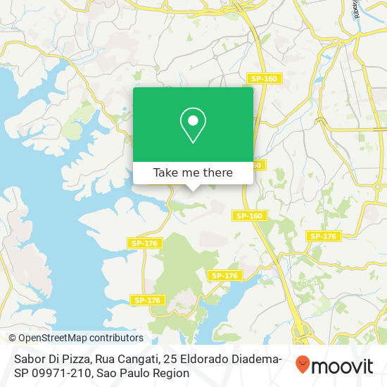 Mapa Sabor Di Pizza, Rua Cangati, 25 Eldorado Diadema-SP 09971-210