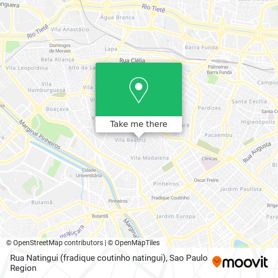 Mapa Rua Natingui (fradique coutinho natingui)