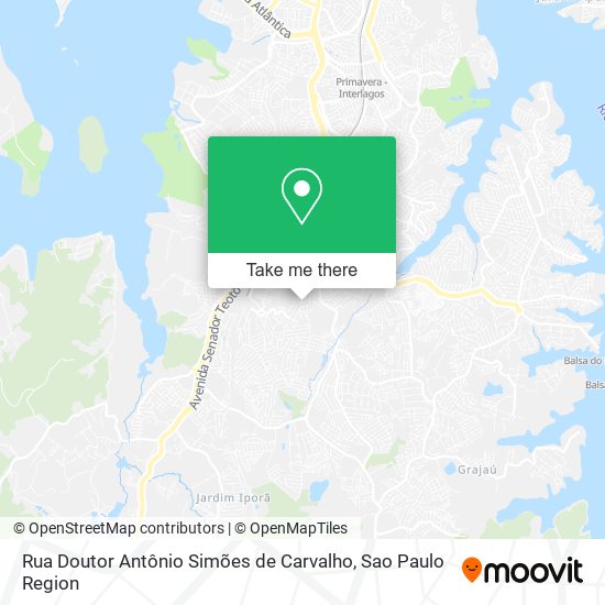 Mapa Rua Doutor Antônio Simões de Carvalho