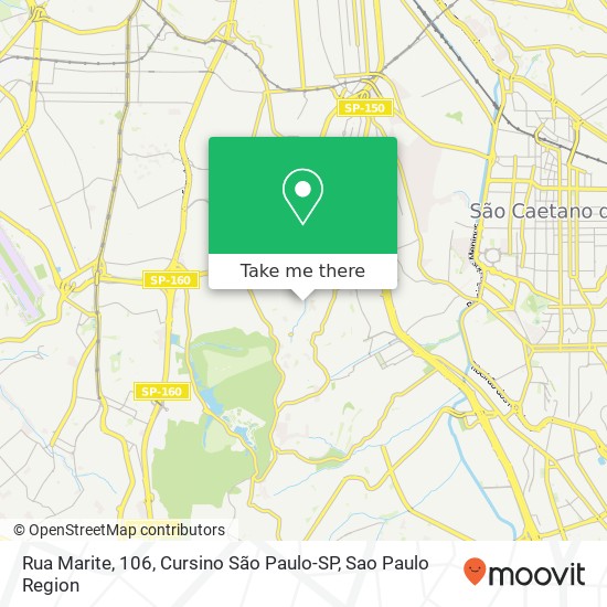 Rua Marite, 106, Cursino São Paulo-SP map