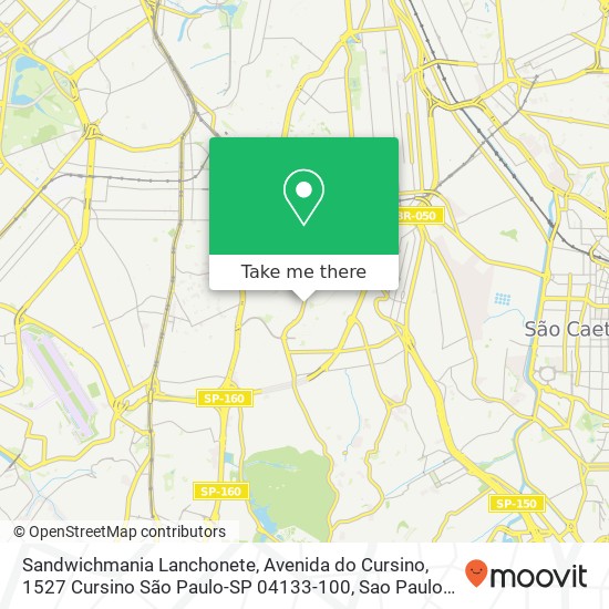 Sandwichmania Lanchonete, Avenida do Cursino, 1527 Cursino São Paulo-SP 04133-100 map
