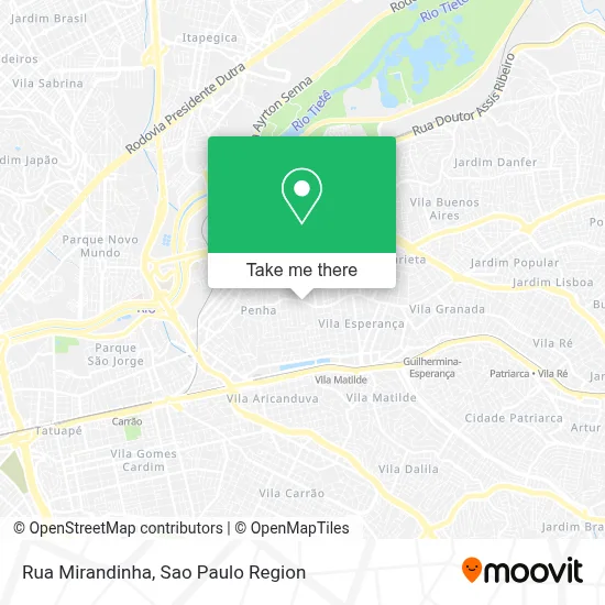 Rua Mirandinha map