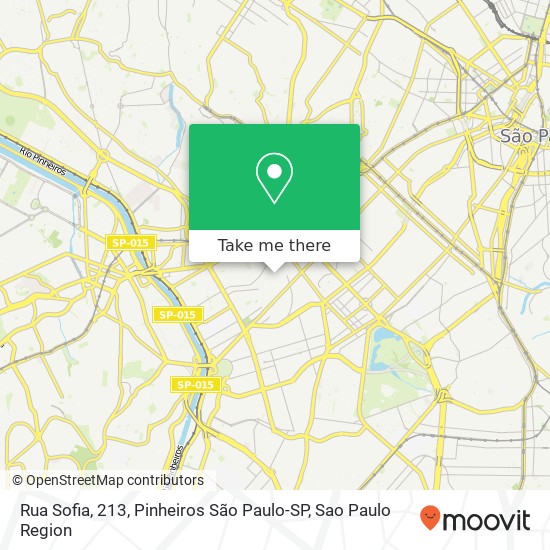 Rua Sofia, 213, Pinheiros São Paulo-SP map