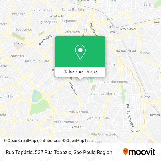 Rua Topázio, 537,Rua Topázio map