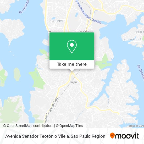 Mapa Avenida Senador Teotônio Vilela