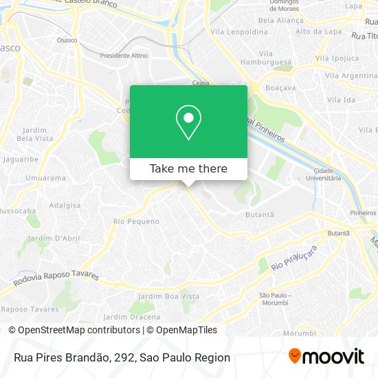 Mapa Rua Pires Brandão, 292