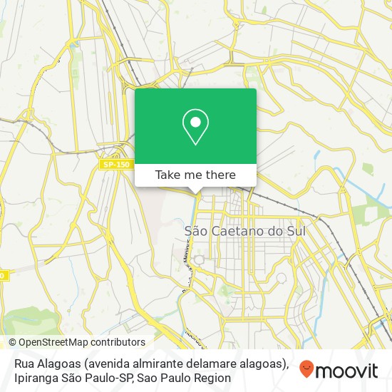 Rua Alagoas (avenida almirante delamare alagoas), Ipiranga São Paulo-SP map