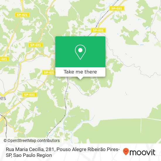 Mapa Rua Maria Cecília, 281, Pouso Alegre Ribeirão Pires-SP