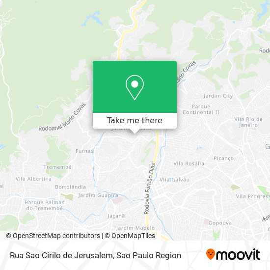 Rua Sao Cirilo de Jerusalem map