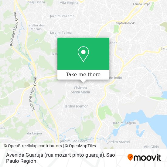 Mapa Avenida Guarujá (rua mozart pinto guarujá)