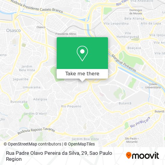 Mapa Rua Padre Olavo Pereira da Silva, 29