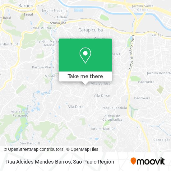 Mapa Rua Alcides Mendes Barros