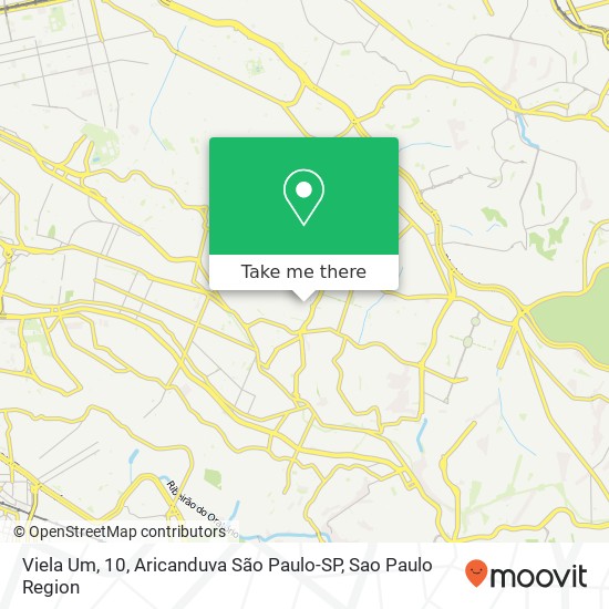 Mapa Viela Um, 10, Aricanduva São Paulo-SP