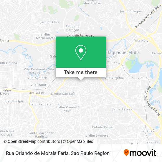 Mapa Rua Orlando de Morais Feria