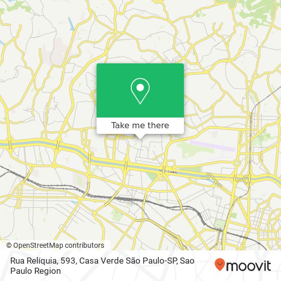 Mapa Rua Relíquia, 593, Casa Verde São Paulo-SP