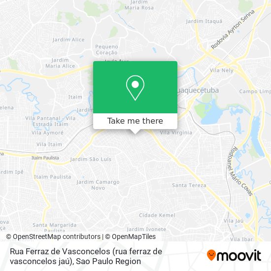 Rua Ferraz de Vasconcelos (rua ferraz de vasconcelos jaú) map