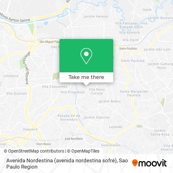 Avenida Nordestina (avenida nordestina sofré) map