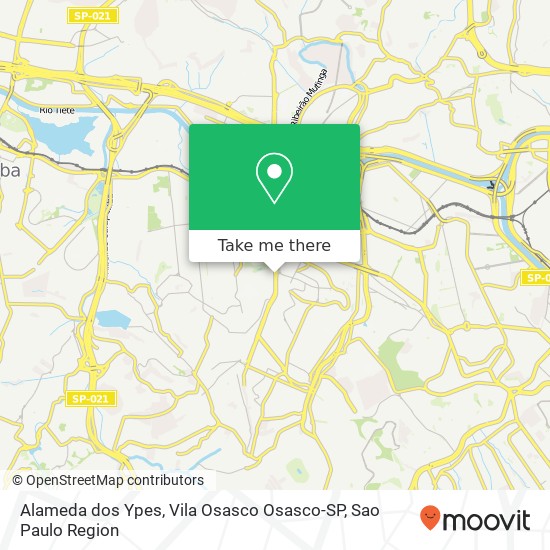 Mapa Alameda dos Ypes, Vila Osasco Osasco-SP