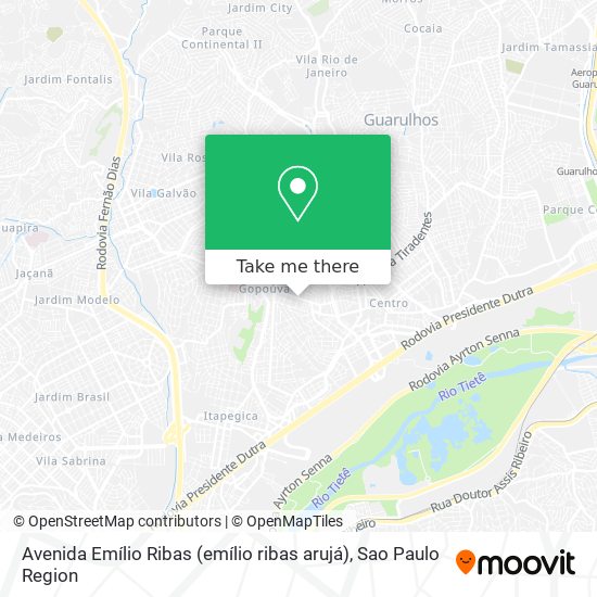 Avenida Emílio Ribas (emílio ribas arujá) map