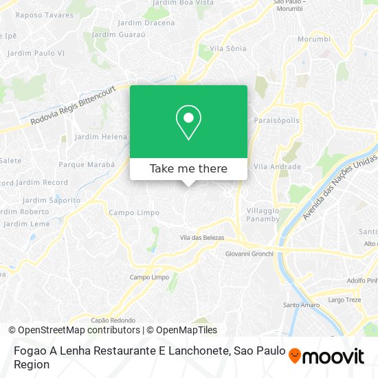 Mapa Fogao A Lenha Restaurante E Lanchonete