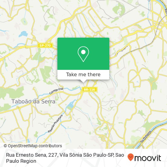 Rua Ernesto Sena, 227, Vila Sônia São Paulo-SP map