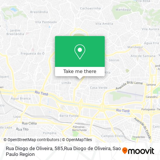 Mapa Rua Diogo de Oliveira, 585,Rua Diogo de Oliveira