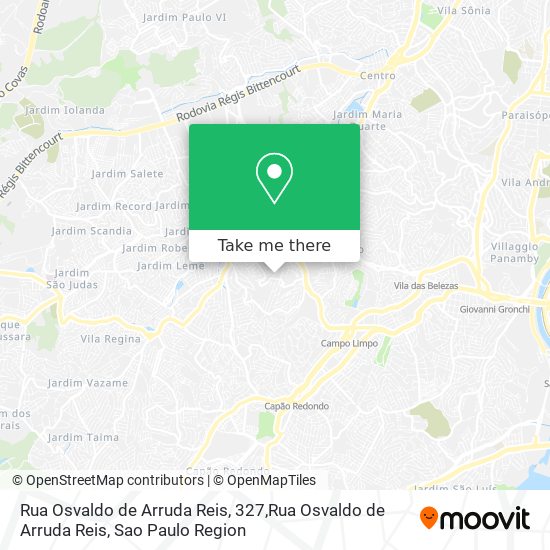 Rua Osvaldo de Arruda Reis, 327,Rua Osvaldo de Arruda Reis map