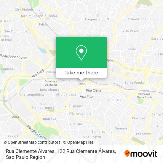 Mapa Rua Clemente Álvares, 122,Rua Clemente Álvares