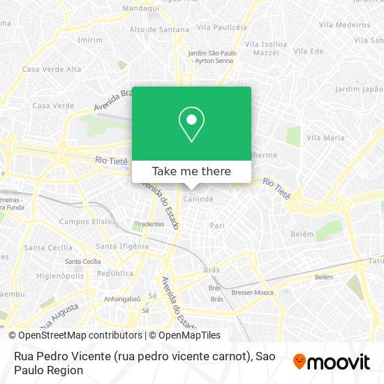 Mapa Rua Pedro Vicente (rua pedro vicente carnot)