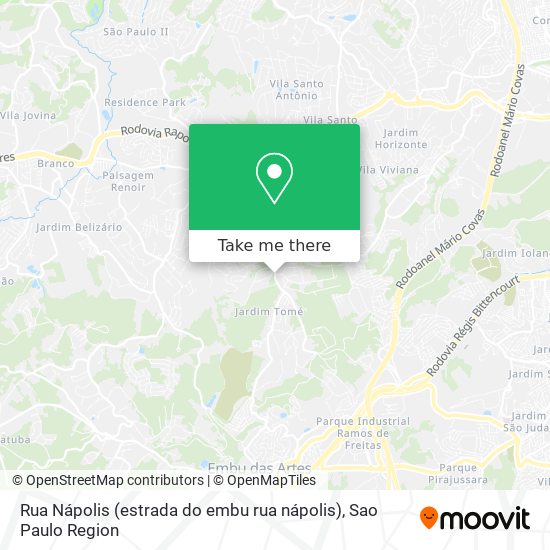 Rua Nápolis (estrada do embu rua nápolis) map