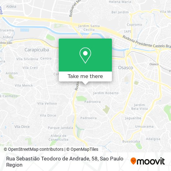 Mapa Rua Sebastião Teodoro de Andrade, 58