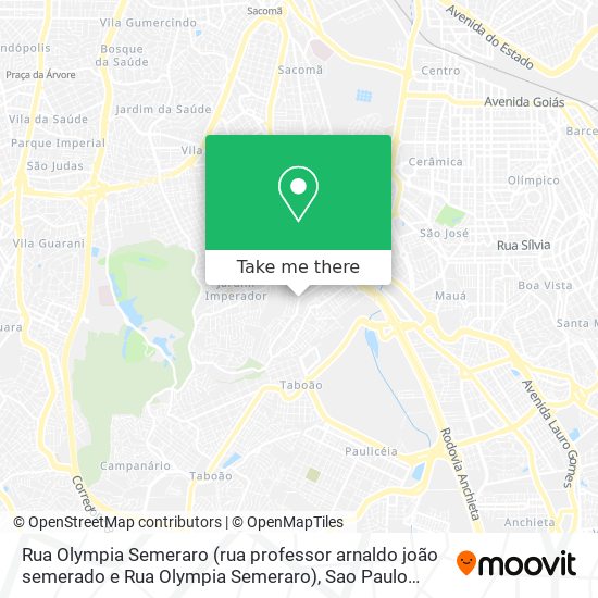 Rua Olympia Semeraro (rua professor arnaldo joão semerado e Rua Olympia Semeraro) map