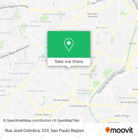 Mapa Rua José Coimbra, 333