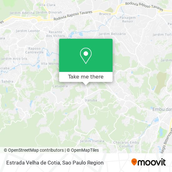Estrada Velha de Cotia map