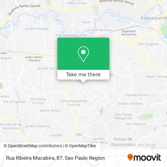 Mapa Rua Ribeira Macabira, 87