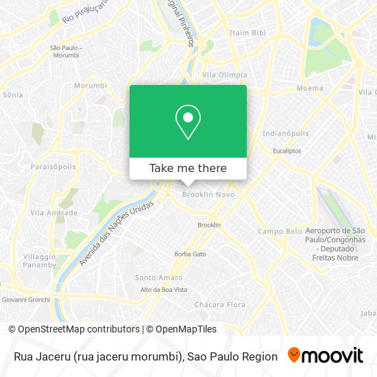 Rua Jaceru (rua jaceru morumbi) map