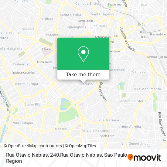 Mapa Rua Otavio Nébias, 240,Rua Otavio Nébias