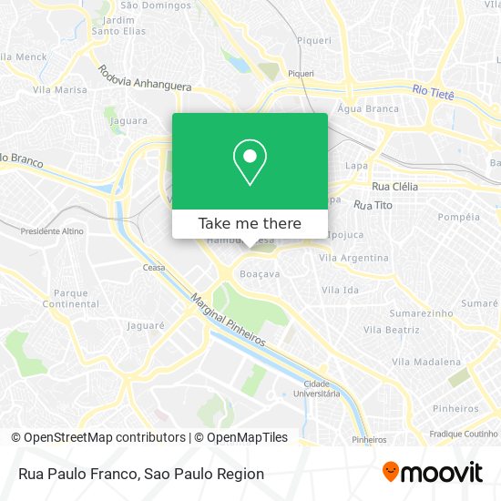 Mapa Rua Paulo Franco