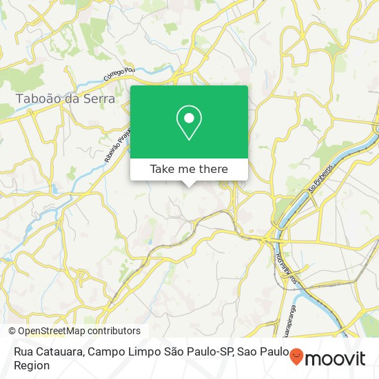 Mapa Rua Catauara, Campo Limpo São Paulo-SP