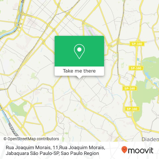 Rua Joaquim Morais, 11,Rua Joaquim Morais, Jabaquara São Paulo-SP map