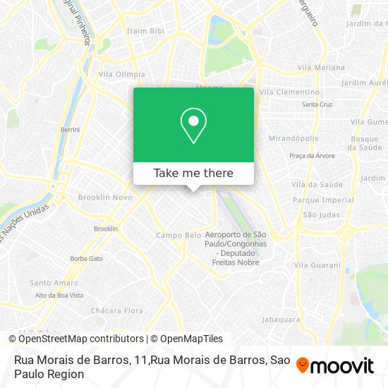 Mapa Rua Morais de Barros, 11,Rua Morais de Barros